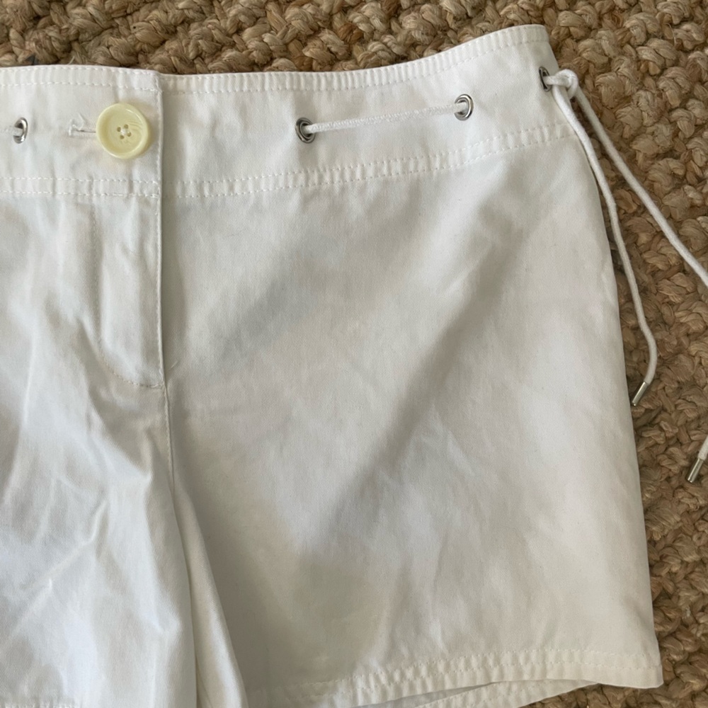 LOFT 8 White Cotton Nautical Shorts - Picture 2 of 7